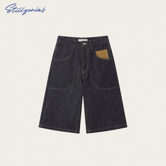 CROPPED DENIM SHORTS